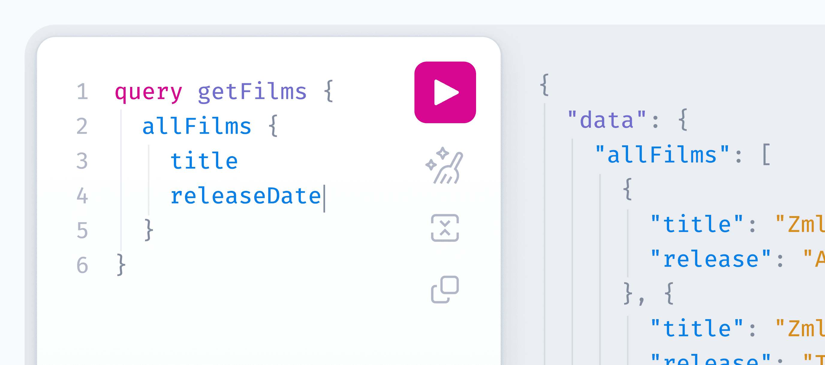 GraphiQL product close up