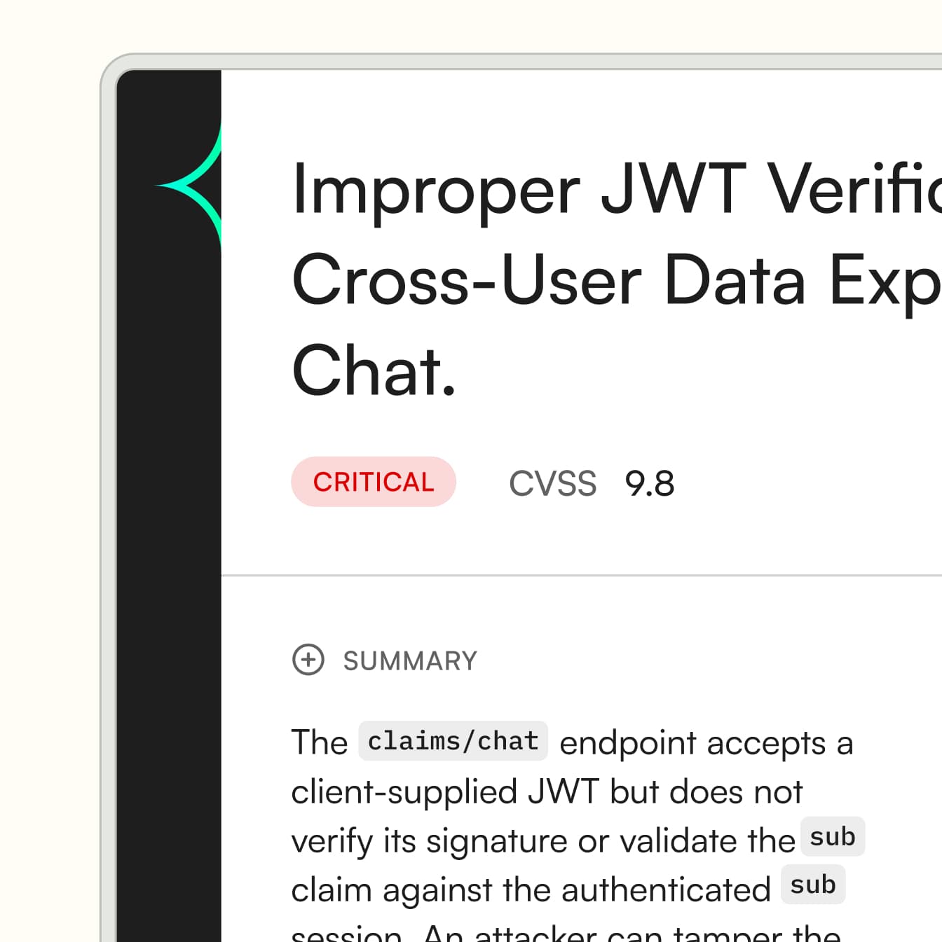 Key visual applied to product's report